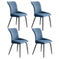 Industrial Style Metal Chairs Set Solid Back Arm Kitchen Dining Chairs Blue 4 Piece Set Clearhalo ' kitchen&dining_furn' 'Dining Chairs' 'Dining Tables & Seating' 'dining_chair' 'furn' 'furn_dining_chair' 'Furniture' 'furniture_dining_chair' 'Kitchen & Dining Furniture' 'kitchen' 4159995