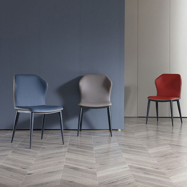 Home Industrial Side Chair Wingback Metal Upholstered Dining Room Chair Clearhalo ' kitchen&dining_furn' 'Dining Chairs' 'Dining Tables & Seating' 'dining_chair' 'furn' 'furn_dining_chair' 'Furniture' 'furniture_dining_chair' 'Kitchen & Dining Furniture' 'kitchen' 4160006