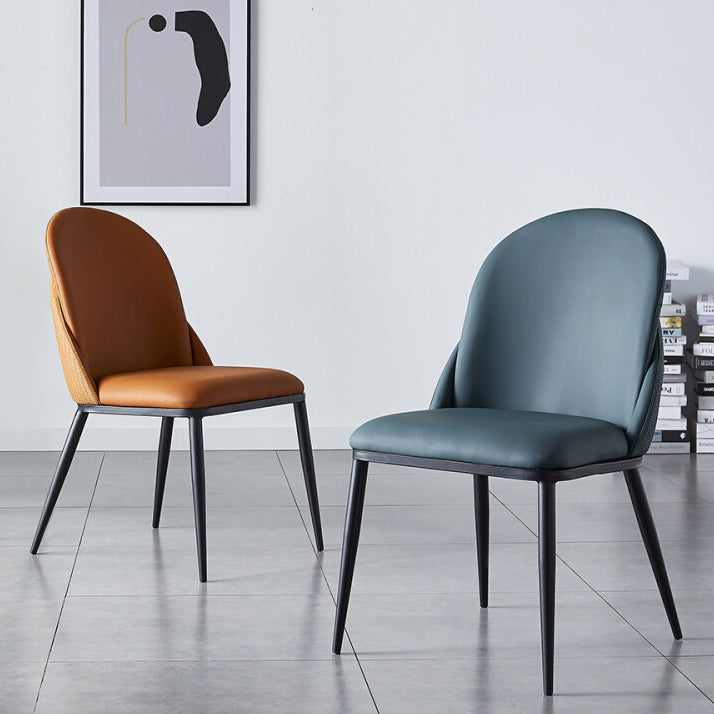 Contemporary Style Dining Chair Armless Metal Side Parsons Chairs for Kitchen Clearhalo ' kitchen&dining_furn' 'Dining Chairs' 'Dining Tables & Seating' 'dining_chair' 'furn' 'furn_dining_chair' 'Furniture' 'furniture_dining_chair' 'Kitchen & Dining Furniture' 'kitchen' 4160015