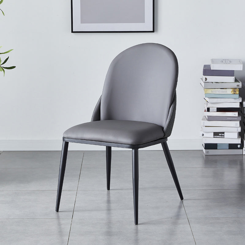 Contemporary Style Dining Chair Armless Metal Side Parsons Chairs for Kitchen Grey 1 Piece Clearhalo ' kitchen&dining_furn' 'Dining Chairs' 'Dining Tables & Seating' 'dining_chair' 'furn' 'furn_dining_chair' 'Furniture' 'furniture_dining_chair' 'Kitchen & Dining Furniture' 'kitchen' 4160016