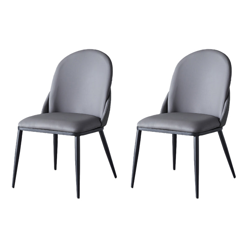 Contemporary Style Dining Chair Armless Metal Side Parsons Chairs for Kitchen Grey 2 Piece Set Clearhalo ' kitchen&dining_furn' 'Dining Chairs' 'Dining Tables & Seating' 'dining_chair' 'furn' 'furn_dining_chair' 'Furniture' 'furniture_dining_chair' 'Kitchen & Dining Furniture' 'kitchen' 4160017