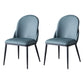Contemporary Style Dining Chair Armless Metal Side Parsons Chairs for Kitchen Gray Blue 2 Piece Set Clearhalo ' kitchen&dining_furn' 'Dining Chairs' 'Dining Tables & Seating' 'dining_chair' 'furn' 'furn_dining_chair' 'Furniture' 'furniture_dining_chair' 'Kitchen & Dining Furniture' 'kitchen' 4160023