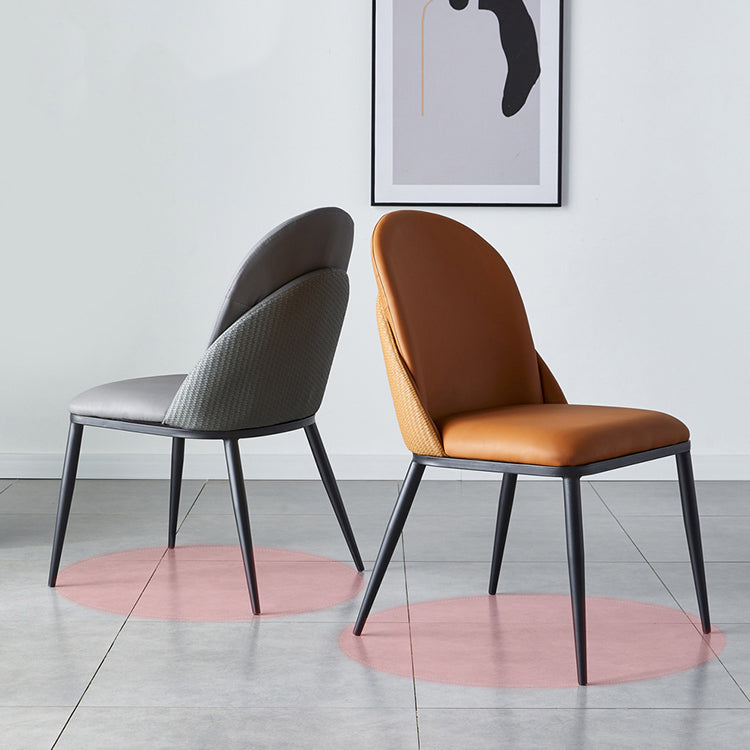 Contemporary Style Dining Chair Armless Metal Side Parsons Chairs for Kitchen Clearhalo ' kitchen&dining_furn' 'Dining Chairs' 'Dining Tables & Seating' 'dining_chair' 'furn' 'furn_dining_chair' 'Furniture' 'furniture_dining_chair' 'Kitchen & Dining Furniture' 'kitchen' 4160040