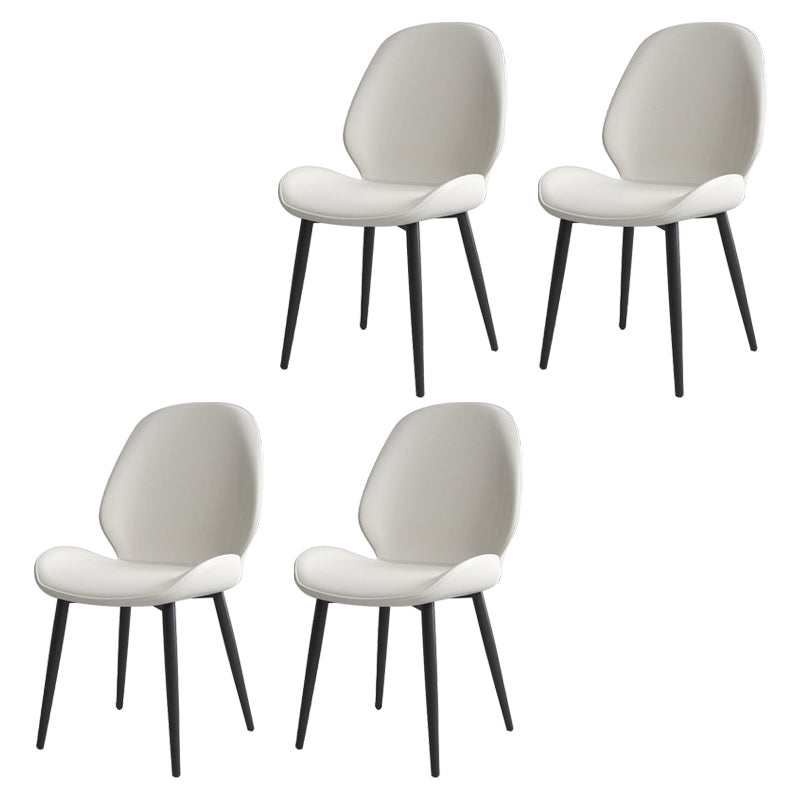 Modern Upholstered Restaurant Side Chair Matte Finish Wingback Dining Chair White 4 Piece Set Clearhalo ' kitchen&dining_furn' 'Dining Chairs' 'Dining Tables & Seating' 'dining_chair' 'furn' 'furn_dining_chair' 'Furniture' 'furniture_dining_chair' 'Kitchen & Dining Furniture' 'kitchen' 4160075