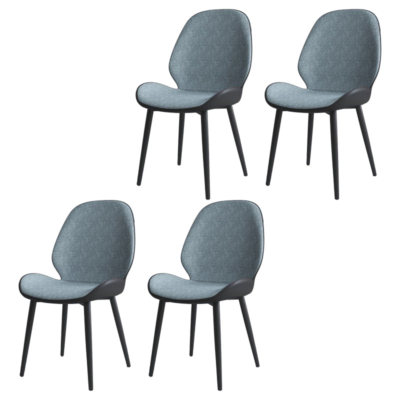 Modern Upholstered Restaurant Side Chair Matte Finish Wingback Dining Chair Blue 4 Piece Set Clearhalo ' kitchen&dining_furn' 'Dining Chairs' 'Dining Tables & Seating' 'dining_chair' 'furn' 'furn_dining_chair' 'Furniture' 'furniture_dining_chair' 'Kitchen & Dining Furniture' 'kitchen' 4160082