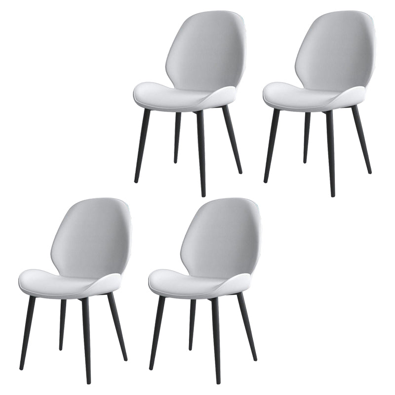 Modern Upholstered Restaurant Side Chair Matte Finish Wingback Dining Chair Light Gray 4 Piece Set Clearhalo ' kitchen&dining_furn' 'Dining Chairs' 'Dining Tables & Seating' 'dining_chair' 'furn' 'furn_dining_chair' 'Furniture' 'furniture_dining_chair' 'Kitchen & Dining Furniture' 'kitchen' 4160083