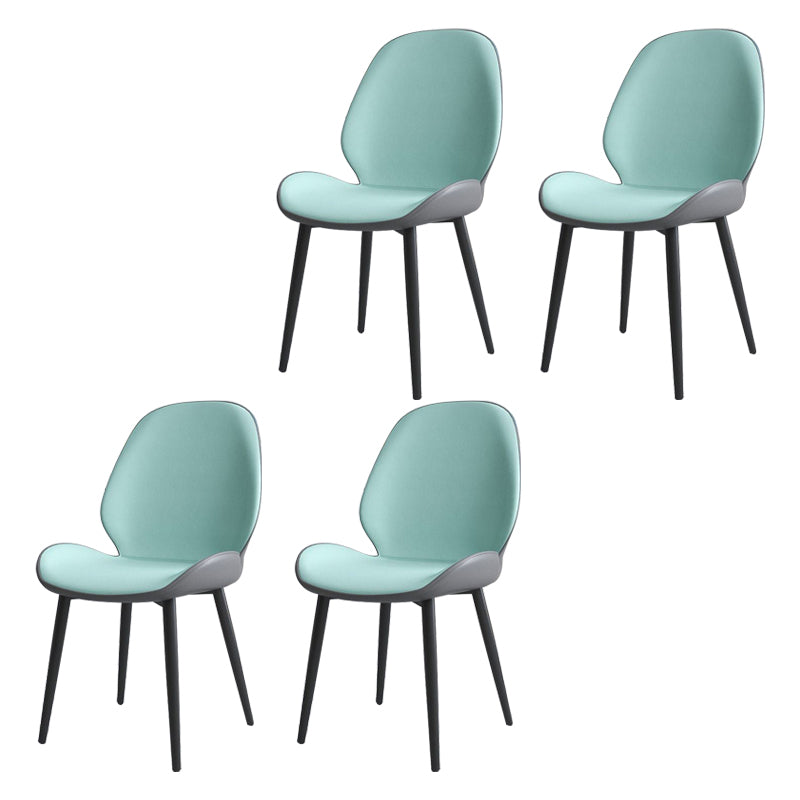 Modern Upholstered Restaurant Side Chair Matte Finish Wingback Dining Chair Green 4 Piece Set Clearhalo ' kitchen&dining_furn' 'Dining Chairs' 'Dining Tables & Seating' 'dining_chair' 'furn' 'furn_dining_chair' 'Furniture' 'furniture_dining_chair' 'Kitchen & Dining Furniture' 'kitchen' 4160085