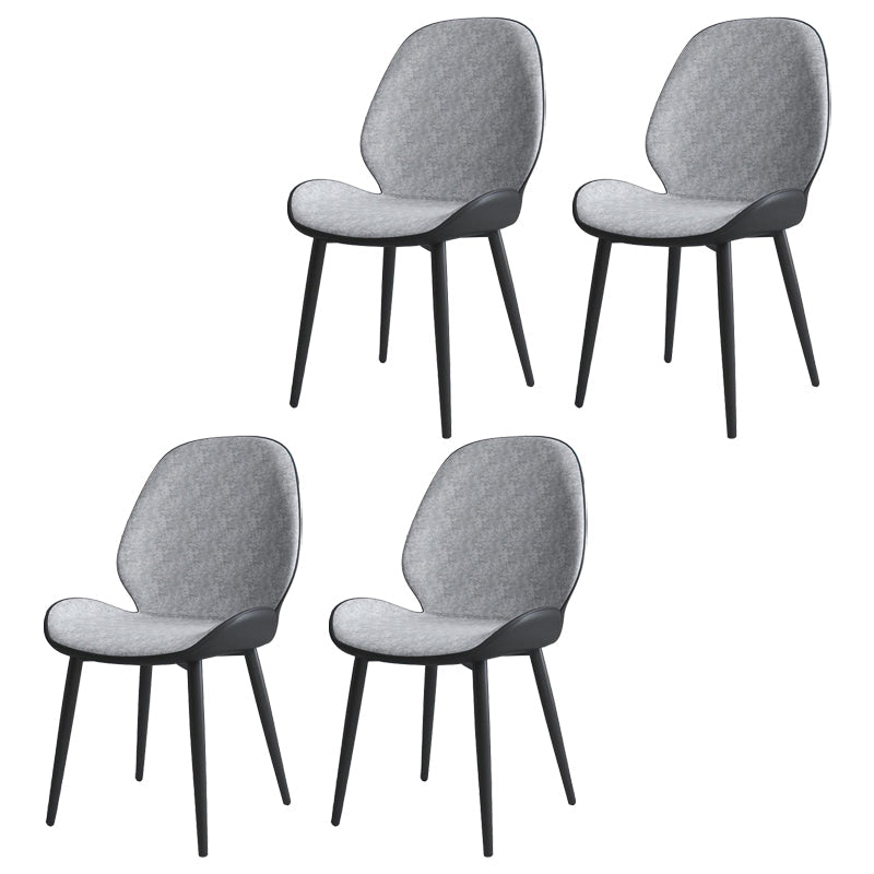 Modern Upholstered Restaurant Side Chair Matte Finish Wingback Dining Chair Grey 4 Piece Set Clearhalo ' kitchen&dining_furn' 'Dining Chairs' 'Dining Tables & Seating' 'dining_chair' 'furn' 'furn_dining_chair' 'Furniture' 'furniture_dining_chair' 'Kitchen & Dining Furniture' 'kitchen' 4160091