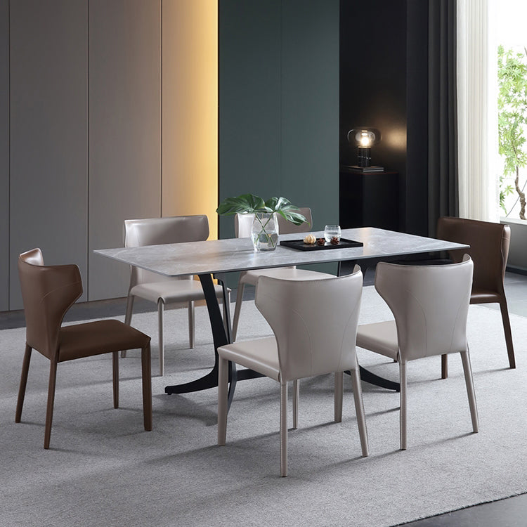 Designer Style Leather Dining Side Chair Wingback Dining Chair for Home Use Clearhalo ' kitchen&dining_furn' 'Dining Chairs' 'Dining Tables & Seating' 'dining_chair' 'furn' 'furn_dining_chair' 'Furniture' 'furniture_dining_chair' 'Kitchen & Dining Furniture' 'kitchen' 4160111