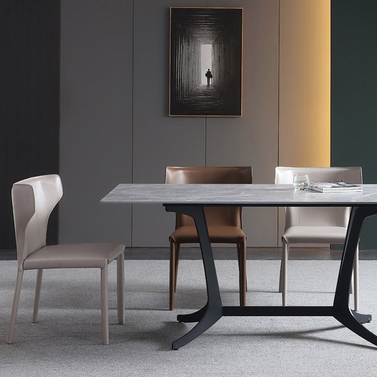 Designer Style Leather Dining Side Chair Wingback Dining Chair for Home Use Clearhalo ' kitchen&dining_furn' 'Dining Chairs' 'Dining Tables & Seating' 'dining_chair' 'furn' 'furn_dining_chair' 'Furniture' 'furniture_dining_chair' 'Kitchen & Dining Furniture' 'kitchen' 4160112