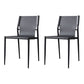 Designer Style Leather Balcony Side Chair Solid Back Dining Chair with Black Legs Dark Gray 2 Piece Set Clearhalo ' kitchen&dining_furn' 'Dining Chairs' 'Dining Tables & Seating' 'dining_chair' 'furn' 'furn_dining_chair' 'Furniture' 'furniture_dining_chair' 'Kitchen & Dining Furniture' 'kitchen' 4160117