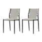 Designer Style Leather Balcony Side Chair Solid Back Dining Chair with Black Legs Light Khaki 2 Piece Set Clearhalo ' kitchen&dining_furn' 'Dining Chairs' 'Dining Tables & Seating' 'dining_chair' 'furn' 'furn_dining_chair' 'Furniture' 'furniture_dining_chair' 'Kitchen & Dining Furniture' 'kitchen' 4160119