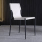 Designer Style Leather Balcony Side Chair Solid Back Dining Chair with Black Legs Clearhalo ' kitchen&dining_furn' 'Dining Chairs' 'Dining Tables & Seating' 'dining_chair' 'furn' 'furn_dining_chair' 'Furniture' 'furniture_dining_chair' 'Kitchen & Dining Furniture' 'kitchen' 4160120