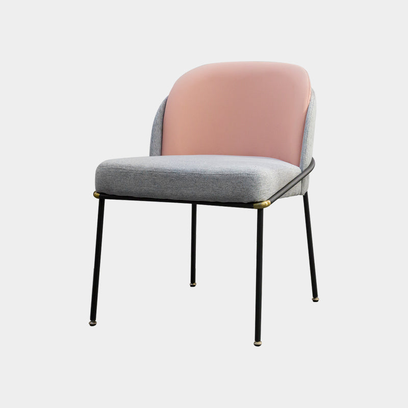 Modern Restaurant Upholstered Side Chair Matte Finish Parsons Dining Chair Gray-Pink 1 Piece Clearhalo ' kitchen&dining_furn' 'Dining Chairs' 'Dining Tables & Seating' 'dining_chair' 'furn' 'furn_dining_chair' 'Furniture' 'furniture_dining_chair' 'Kitchen & Dining Furniture' 'kitchen' 4160135