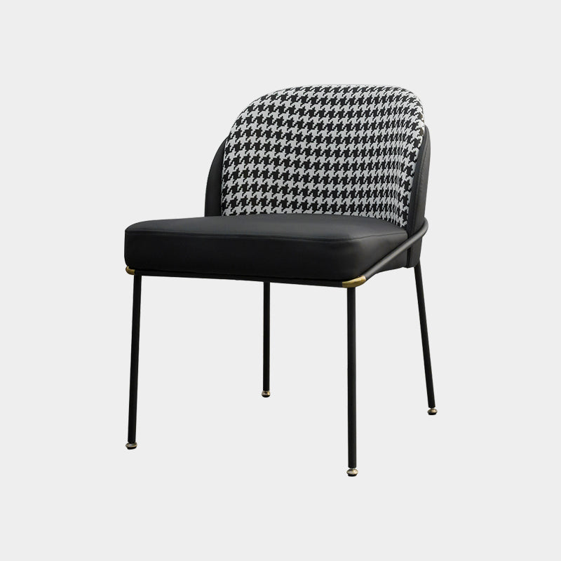 Modern Restaurant Upholstered Side Chair Matte Finish Parsons Dining Chair Black White 1 Piece Clearhalo ' kitchen&dining_furn' 'Dining Chairs' 'Dining Tables & Seating' 'dining_chair' 'furn' 'furn_dining_chair' 'Furniture' 'furniture_dining_chair' 'Kitchen & Dining Furniture' 'kitchen' 4160137