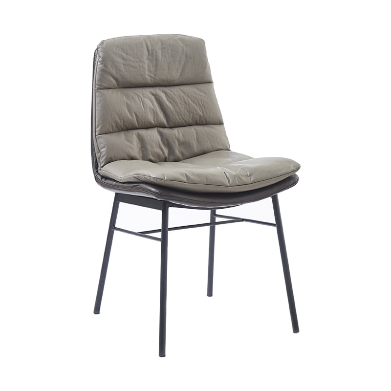 Contemporary Style Dining Metal Chairs Dining Armless Side Chairs for Kitchen Grey 1 Piece Clearhalo ' kitchen&dining_furn' 'Dining Chairs' 'Dining Tables & Seating' 'dining_chair' 'furn' 'furn_dining_chair' 'Furniture' 'furniture_dining_chair' 'Kitchen & Dining Furniture' 'kitchen' 4160147