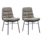 Contemporary Style Dining Metal Chairs Dining Armless Side Chairs for Kitchen Grey 2 Piece Set Clearhalo ' kitchen&dining_furn' 'Dining Chairs' 'Dining Tables & Seating' 'dining_chair' 'furn' 'furn_dining_chair' 'Furniture' 'furniture_dining_chair' 'Kitchen & Dining Furniture' 'kitchen' 4160148