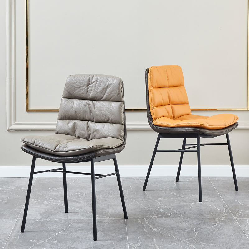 Contemporary Style Dining Metal Chairs Dining Armless Side Chairs for Kitchen Clearhalo ' kitchen&dining_furn' 'Dining Chairs' 'Dining Tables & Seating' 'dining_chair' 'furn' 'furn_dining_chair' 'Furniture' 'furniture_dining_chair' 'Kitchen & Dining Furniture' 'kitchen' 4160149