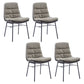 Contemporary Style Dining Metal Chairs Dining Armless Side Chairs for Kitchen Grey 4 Piece Set Clearhalo ' kitchen&dining_furn' 'Dining Chairs' 'Dining Tables & Seating' 'dining_chair' 'furn' 'furn_dining_chair' 'Furniture' 'furniture_dining_chair' 'Kitchen & Dining Furniture' 'kitchen' 4160150