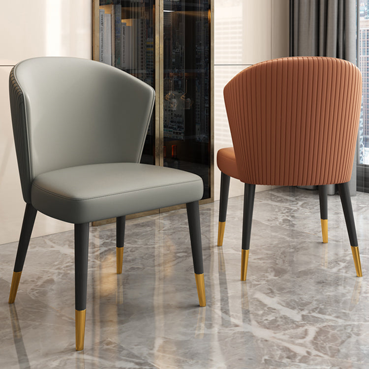 Contemporary Leather Living Room Side Chair Wingback Dining Chair Clearhalo ' kitchen&dining_furn' 'Dining Chairs' 'Dining Tables & Seating' 'dining_chair' 'furn' 'furn_dining_chair' 'Furniture' 'furniture_dining_chair' 'Kitchen & Dining Furniture' 'kitchen' 4160167