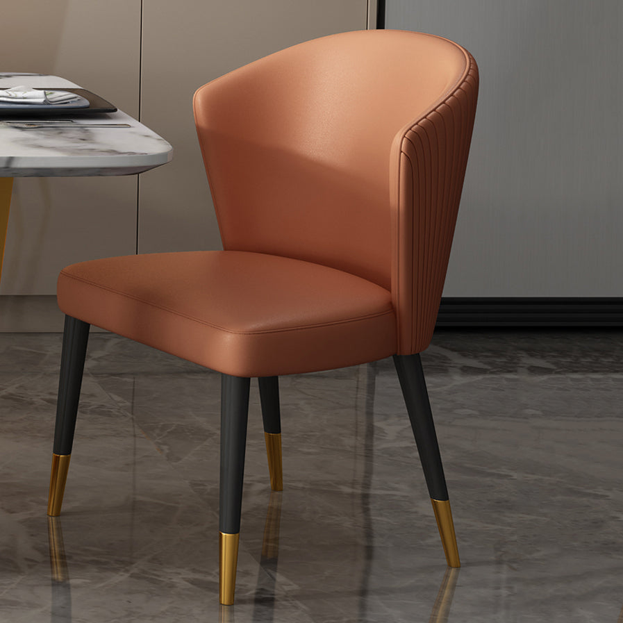 Contemporary Leather Living Room Side Chair Wingback Dining Chair Clearhalo ' kitchen&dining_furn' 'Dining Chairs' 'Dining Tables & Seating' 'dining_chair' 'furn' 'furn_dining_chair' 'Furniture' 'furniture_dining_chair' 'Kitchen & Dining Furniture' 'kitchen' 4160171