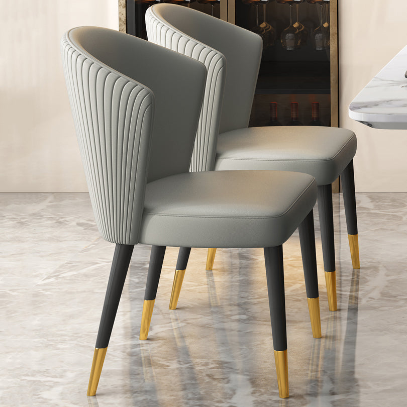 Contemporary Leather Living Room Side Chair Wingback Dining Chair Clearhalo ' kitchen&dining_furn' 'Dining Chairs' 'Dining Tables & Seating' 'dining_chair' 'furn' 'furn_dining_chair' 'Furniture' 'furniture_dining_chair' 'Kitchen & Dining Furniture' 'kitchen' 4160172