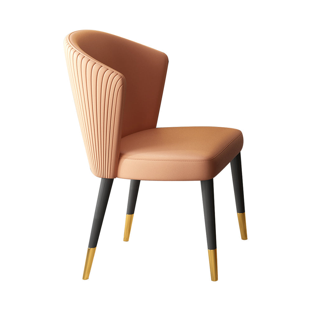 Contemporary Leather Living Room Side Chair Wingback Dining Chair Clearhalo ' kitchen&dining_furn' 'Dining Chairs' 'Dining Tables & Seating' 'dining_chair' 'furn' 'furn_dining_chair' 'Furniture' 'furniture_dining_chair' 'Kitchen & Dining Furniture' 'kitchen' 4160173