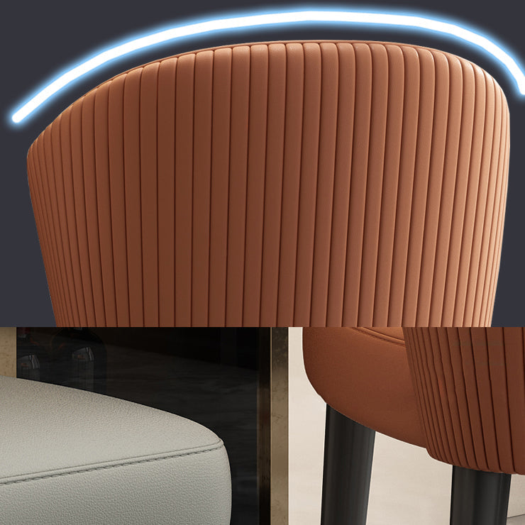 Contemporary Leather Living Room Side Chair Wingback Dining Chair Clearhalo ' kitchen&dining_furn' 'Dining Chairs' 'Dining Tables & Seating' 'dining_chair' 'furn' 'furn_dining_chair' 'Furniture' 'furniture_dining_chair' 'Kitchen & Dining Furniture' 'kitchen' 4160174