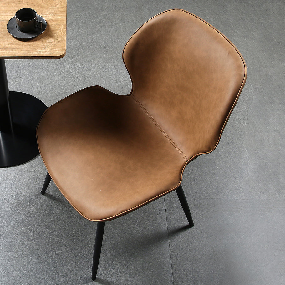 Contemporary Style Kitchen Dining Chair Metal Dining Wingback Armless Side Chair Clearhalo ' kitchen&dining_furn' 'Dining Chairs' 'Dining Tables & Seating' 'dining_chair' 'furn' 'furn_dining_chair' 'Furniture' 'furniture_dining_chair' 'Kitchen & Dining Furniture' 'kitchen' 4160178