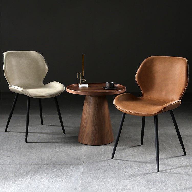 Contemporary Style Kitchen Dining Chair Metal Dining Wingback Armless Side Chair Clearhalo ' kitchen&dining_furn' 'Dining Chairs' 'Dining Tables & Seating' 'dining_chair' 'furn' 'furn_dining_chair' 'Furniture' 'furniture_dining_chair' 'Kitchen & Dining Furniture' 'kitchen' 4160181