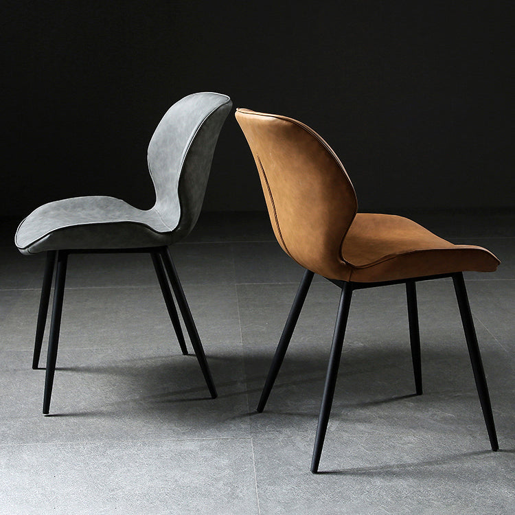 Contemporary Style Kitchen Dining Chair Metal Dining Wingback Armless Side Chair Clearhalo ' kitchen&dining_furn' 'Dining Chairs' 'Dining Tables & Seating' 'dining_chair' 'furn' 'furn_dining_chair' 'Furniture' 'furniture_dining_chair' 'Kitchen & Dining Furniture' 'kitchen' 4160182