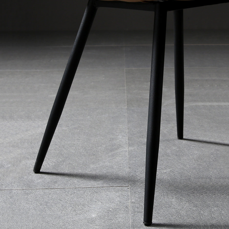 Contemporary Style Kitchen Dining Chair Metal Dining Wingback Armless Side Chair Clearhalo ' kitchen&dining_furn' 'Dining Chairs' 'Dining Tables & Seating' 'dining_chair' 'furn' 'furn_dining_chair' 'Furniture' 'furniture_dining_chair' 'Kitchen & Dining Furniture' 'kitchen' 4160194