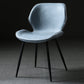 Contemporary Style Kitchen Dining Chair Metal Dining Wingback Armless Side Chair Light Blue-Black 1 Piece Clearhalo ' kitchen&dining_furn' 'Dining Chairs' 'Dining Tables & Seating' 'dining_chair' 'furn' 'furn_dining_chair' 'Furniture' 'furniture_dining_chair' 'Kitchen & Dining Furniture' 'kitchen' 4160222