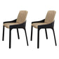 Contemporary Metal Dining Arm Chair Faux Leather Dining Chairs for Home Use Khaki 2 Piece Set Clearhalo ' kitchen&dining_furn' 'Dining Chairs' 'Dining Tables & Seating' 'dining_chair' 'furn' 'furn_dining_chair' 'Furniture' 'furniture_dining_chair' 'Kitchen & Dining Furniture' 'kitchen' 4160236