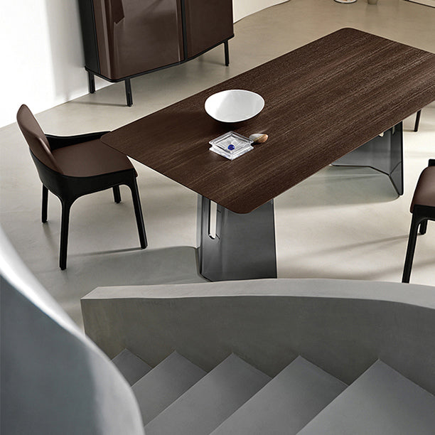 Contemporary Metal Dining Arm Chair Faux Leather Dining Chairs for Home Use Clearhalo ' kitchen&dining_furn' 'Dining Chairs' 'Dining Tables & Seating' 'dining_chair' 'furn' 'furn_dining_chair' 'Furniture' 'furniture_dining_chair' 'Kitchen & Dining Furniture' 'kitchen' 4160245