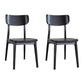 Contemporary Wood Dining Room Chair Armless Open Back Dining Side Chair for Home Use Black 2 Piece Set Clearhalo ' kitchen&dining_furn' 'Dining Chairs' 'Dining Tables & Seating' 'dining_chair' 'furn' 'furn_dining_chair' 'Furniture' 'furniture_dining_chair' 'Kitchen & Dining Furniture' 'kitchen' 4160249