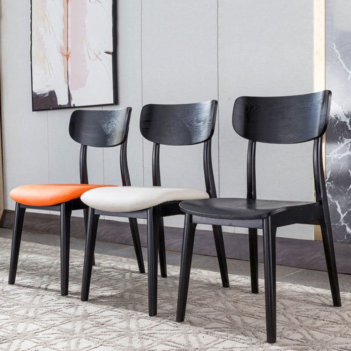 Contemporary Wood Dining Room Chair Armless Open Back Dining Side Chair for Home Use Clearhalo ' kitchen&dining_furn' 'Dining Chairs' 'Dining Tables & Seating' 'dining_chair' 'furn' 'furn_dining_chair' 'Furniture' 'furniture_dining_chair' 'Kitchen & Dining Furniture' 'kitchen' 4160251