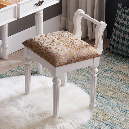 Contemporary Wood Dining Room Chair Armless Open Back Dining Chair for Home Use White-Brown 1 Piece Clearhalo ' kitchen&dining_furn' 'Dining Chairs' 'Dining Tables & Seating' 'dining_chair' 'furn' 'furn_dining_chair' 'Furniture' 'furniture_dining_chair' 'Kitchen & Dining Furniture' 'kitchen' 4160256