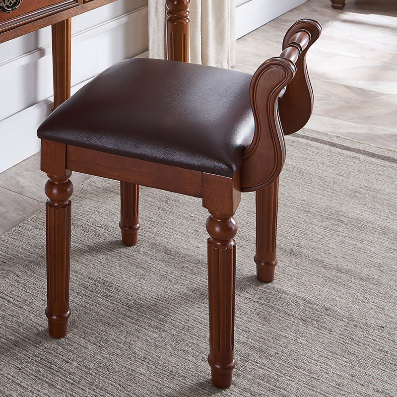 Contemporary Wood Dining Room Chair Armless Open Back Dining Chair for Home Use Brown-Black 1 Piece Clearhalo ' kitchen&dining_furn' 'Dining Chairs' 'Dining Tables & Seating' 'dining_chair' 'furn' 'furn_dining_chair' 'Furniture' 'furniture_dining_chair' 'Kitchen & Dining Furniture' 'kitchen' 4160259