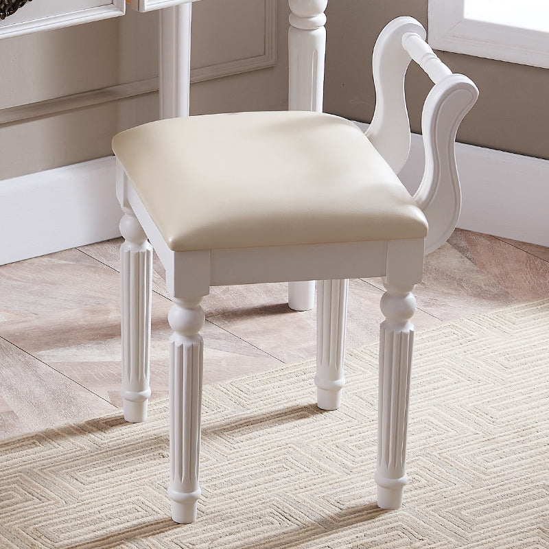 Contemporary Wood Dining Room Chair Armless Open Back Dining Chair for Home Use White-Apricot 1 Piece Clearhalo ' kitchen&dining_furn' 'Dining Chairs' 'Dining Tables & Seating' 'dining_chair' 'furn' 'furn_dining_chair' 'Furniture' 'furniture_dining_chair' 'Kitchen & Dining Furniture' 'kitchen' 4160261