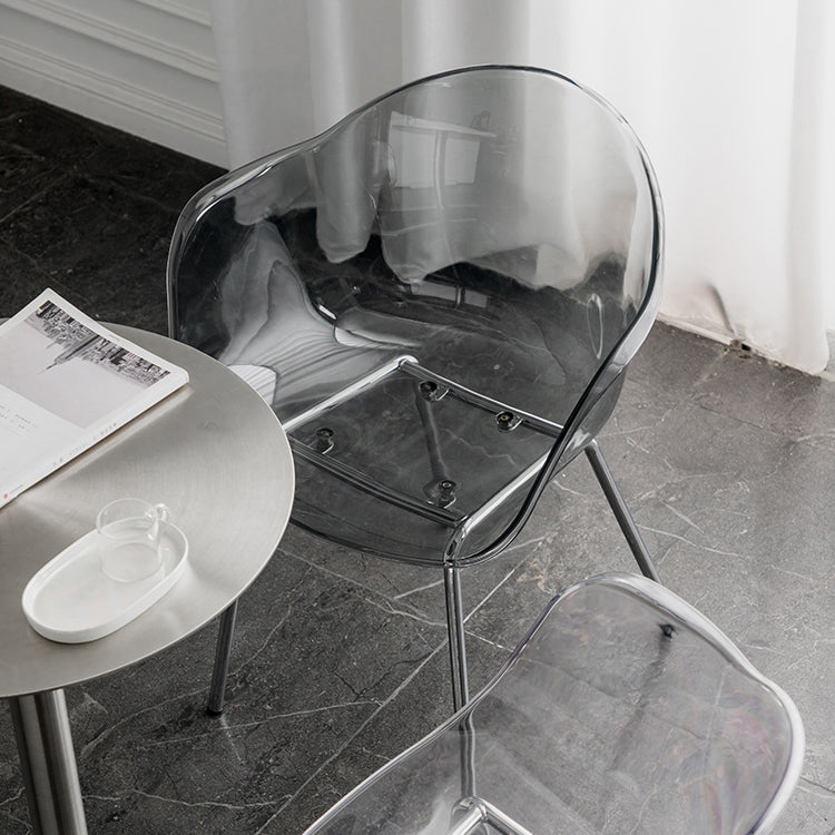 Contemporary Style Dining Chairs Arm Side Chair with Metal Legs for Kitchen Clearhalo ' kitchen&dining_furn' 'Dining Chairs' 'Dining Tables & Seating' 'dining_chair' 'Furniture' 'furniture_dining_chair' 'Kitchen & Dining Furniture' 'kitchen' 4160273