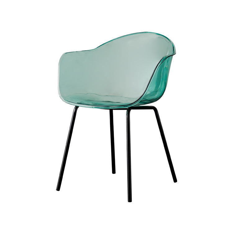 Contemporary Style Dining Chairs Arm Side Chair with Metal Legs for Kitchen Clearhalo ' kitchen&dining_furn' 'Dining Chairs' 'Dining Tables & Seating' 'dining_chair' 'Furniture' 'furniture_dining_chair' 'Kitchen & Dining Furniture' 'kitchen' 4160276