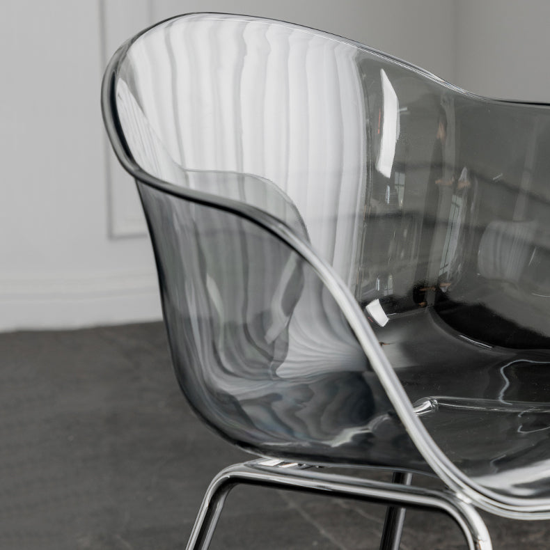 Contemporary Style Dining Chairs Arm Side Chair with Metal Legs for Kitchen Clearhalo ' kitchen&dining_furn' 'Dining Chairs' 'Dining Tables & Seating' 'dining_chair' 'Furniture' 'furniture_dining_chair' 'Kitchen & Dining Furniture' 'kitchen' 4160277