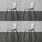 Contemporary Style Dining Chairs Arm Side Chair with Metal Legs for Kitchen Black Clear Set of 4 Clearhalo ' kitchen&dining_furn' 'Dining Chairs' 'Dining Tables & Seating' 'dining_chair' 'Furniture' 'furniture_dining_chair' 'Kitchen & Dining Furniture' 'kitchen' 4160278