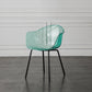 Contemporary Style Dining Chairs Arm Side Chair with Metal Legs for Kitchen Blue-Clear 1 Piece Clearhalo ' kitchen&dining_furn' 'Dining Chairs' 'Dining Tables & Seating' 'dining_chair' 'Furniture' 'furniture_dining_chair' 'Kitchen & Dining Furniture' 'kitchen' 4160285