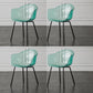 Contemporary Style Dining Chairs Arm Side Chair with Metal Legs for Kitchen Blue-Clear Set of 4 Clearhalo ' kitchen&dining_furn' 'Dining Chairs' 'Dining Tables & Seating' 'dining_chair' 'Furniture' 'furniture_dining_chair' 'Kitchen & Dining Furniture' 'kitchen' 4160289