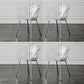 Contemporary Style Dining Chairs Arm Side Chair with Metal Legs for Kitchen Silver Clear Set of 4 Clearhalo ' kitchen&dining_furn' 'Dining Chairs' 'Dining Tables & Seating' 'dining_chair' 'Furniture' 'furniture_dining_chair' 'Kitchen & Dining Furniture' 'kitchen' 4160298
