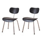 Modern Style Wooden Dining Chairs Open Back Dining Side Chair with Metal Legs Black Set of 2 Clearhalo ' kitchen&dining_furn' 'Dining Chairs' 'Dining Tables & Seating' 'dining_chair' 'Furniture' 'furniture_dining_chair' 'Kitchen & Dining Furniture' 'kitchen' 4160309