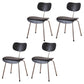 Modern Style Wooden Dining Chairs Open Back Dining Side Chair with Metal Legs Black Set of 4 Clearhalo ' kitchen&dining_furn' 'Dining Chairs' 'Dining Tables & Seating' 'dining_chair' 'Furniture' 'furniture_dining_chair' 'Kitchen & Dining Furniture' 'kitchen' 4160311