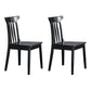 Contemporary Style Dining Room Chairs Dining Armless Chairs with Wooden Legs Black 2 Piece Set Clearhalo ' kitchen&dining_furn' 'Dining Chairs' 'Dining Tables & Seating' 'dining_chair' 'furn' 'furn_dining_chair' 'Furniture' 'furniture_dining_chair' 'Kitchen & Dining Furniture' 'kitchen' 4160321